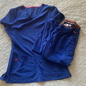 Galaxy blue scrubs- Heart and Soul brand